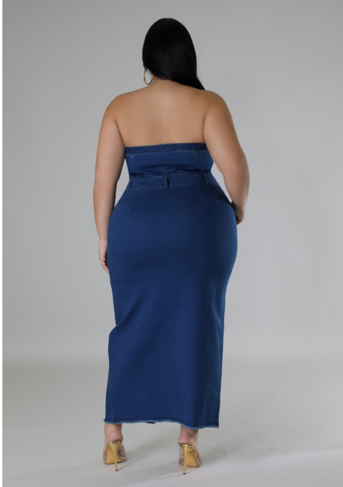 Run It Up Denim Dress Plus