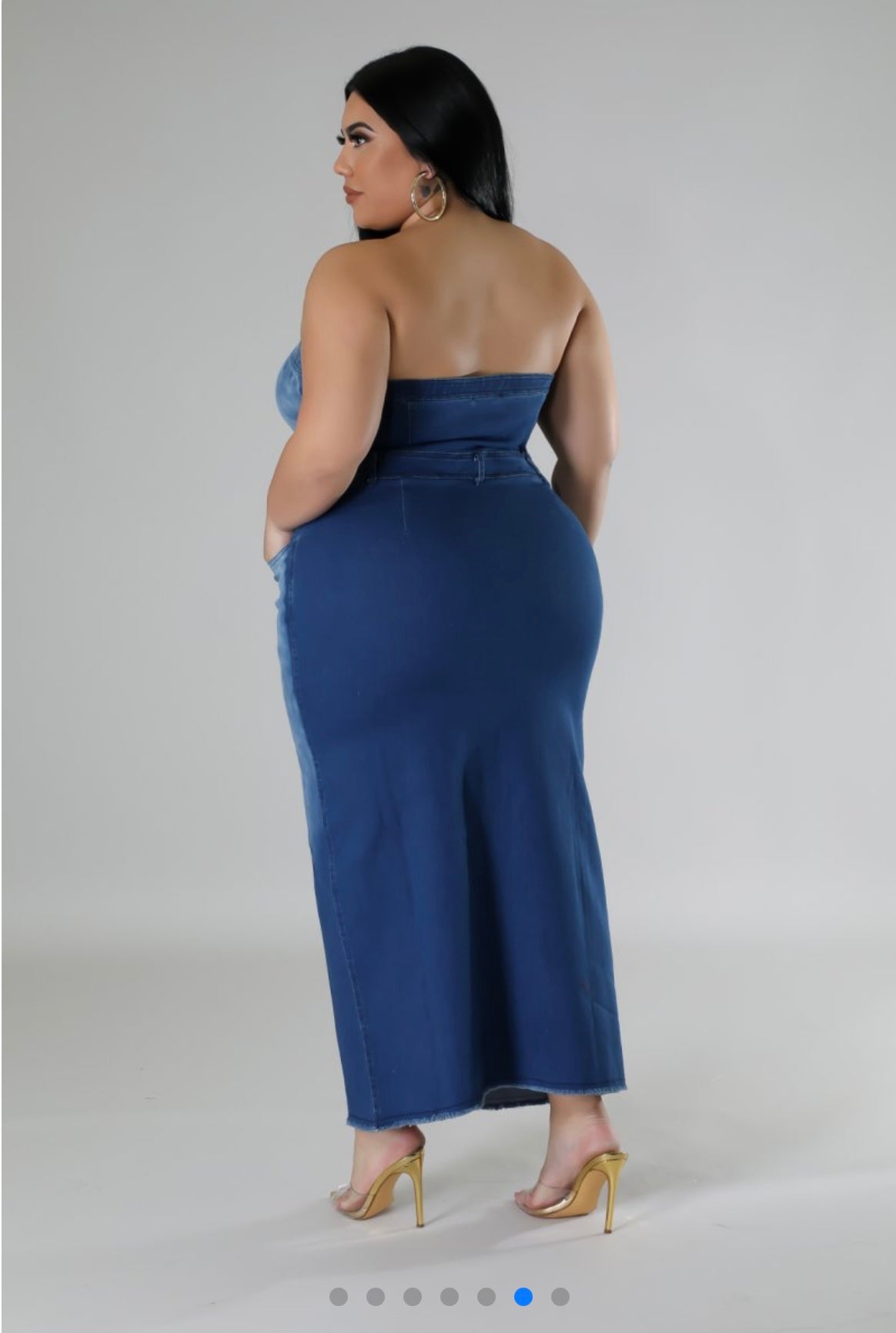 Run It Up Denim Dress Plus